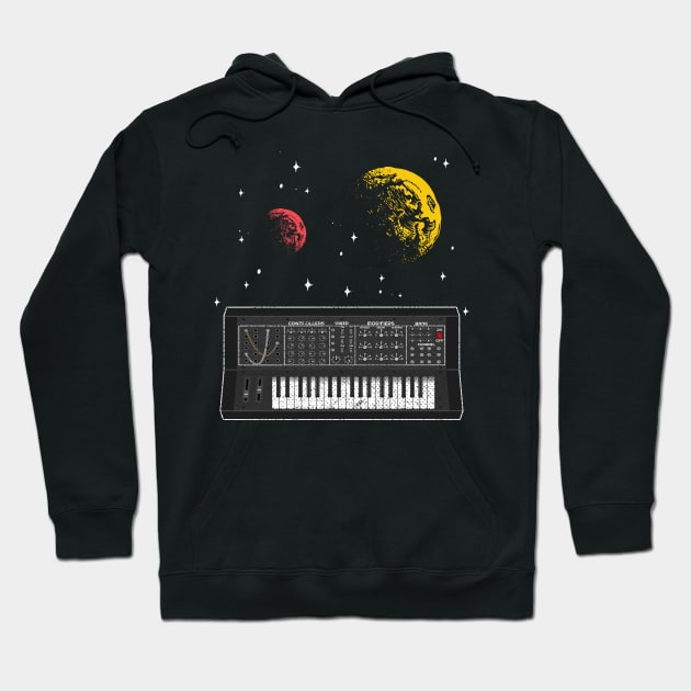 Synthesizer Space Synths Analog Modular Retro Gift Hoodie by Kuehni